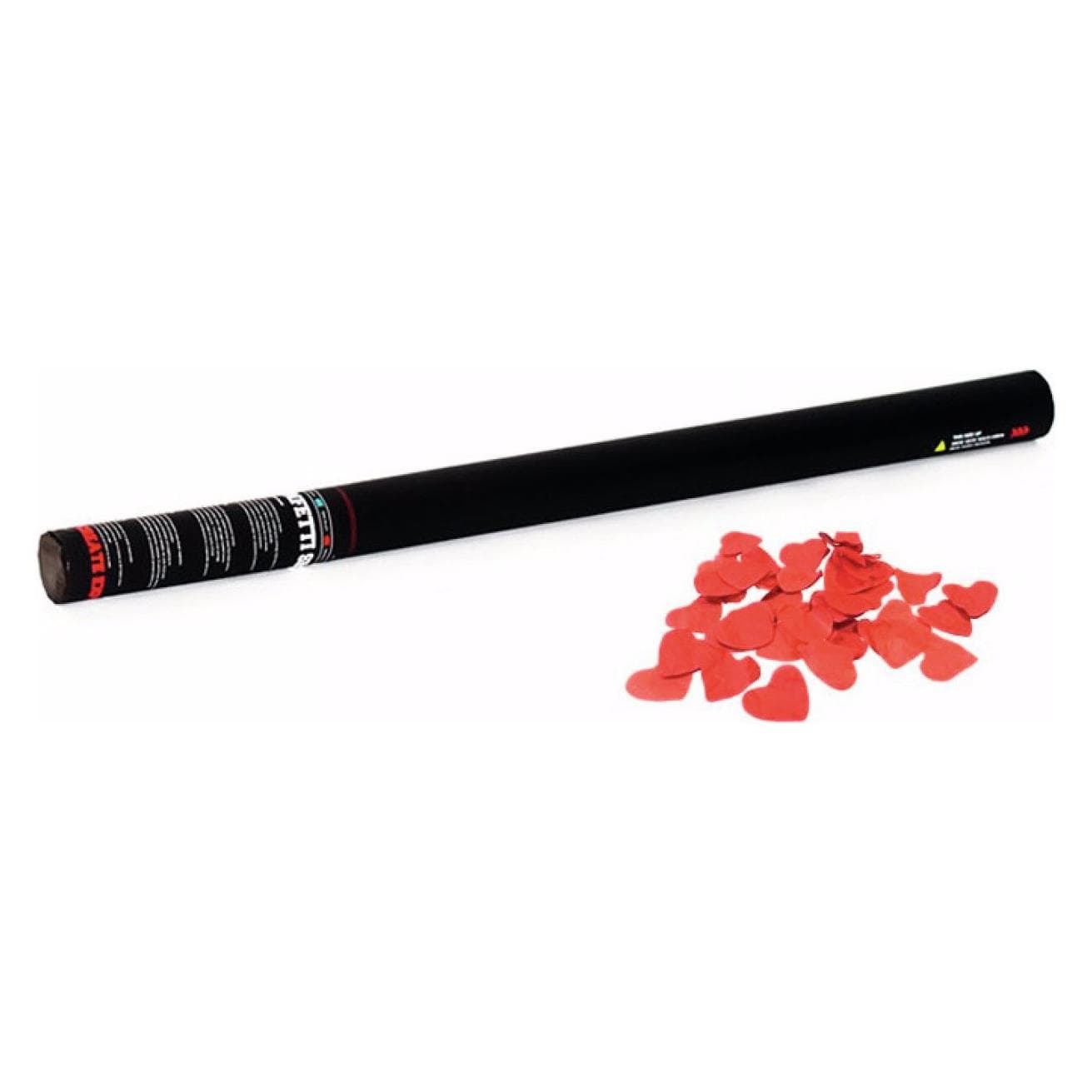TCM Spara coriandoli 80cm, cuori rossi
