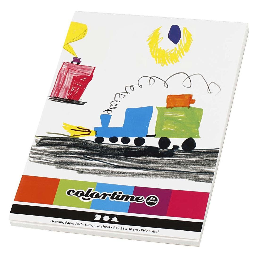Creativ Company, Quaderno + Bloc notes, Tekenblok Wit A4 120gr, 50 pezzi (A4, Nessuna)