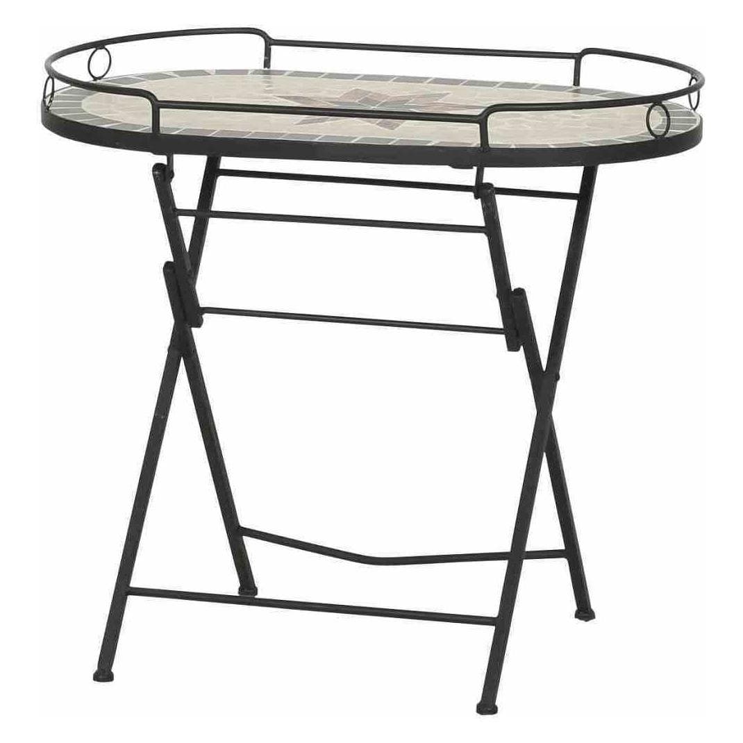 Siena Home, Tavolo da giardino + Tavolo da balcone, Tavolo di servizio (68 x 41 x 60 cm)