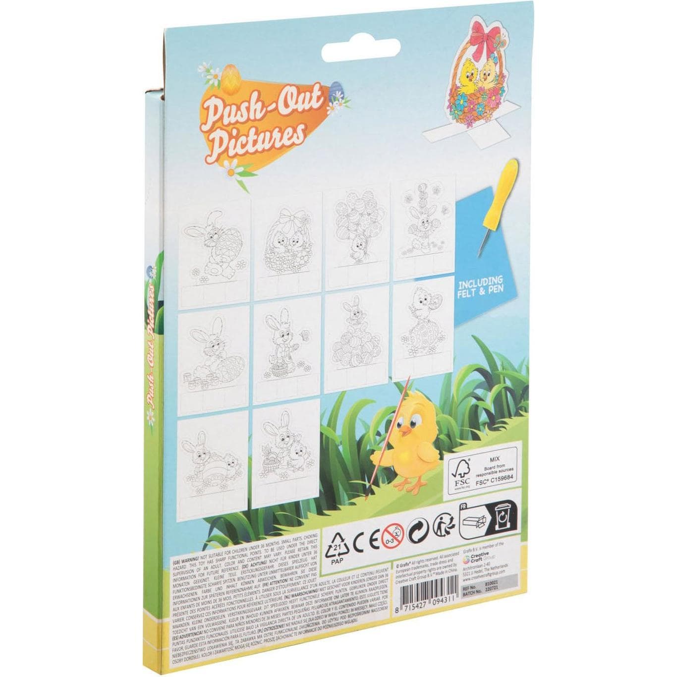 Grafix Ping Pad Pasqua, 10 fogli