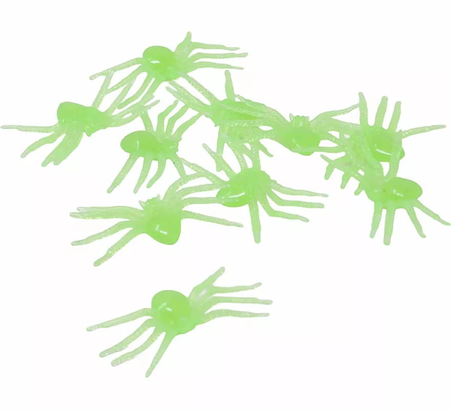 Confezione da 10 ragni fluorescenti, 5 cm