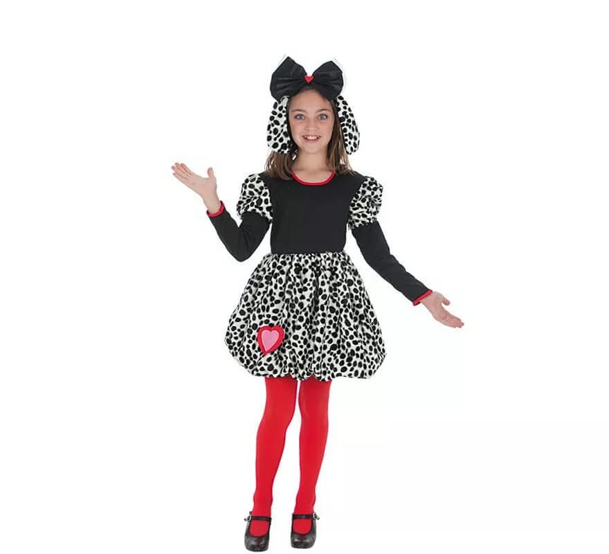 Costume da Dalmata con cuore per bambina