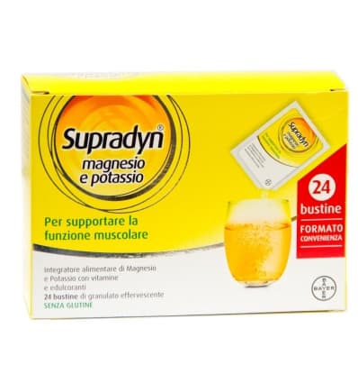Supradyn linea vitamine minerali magnesio potassio integratore granulato 24buste