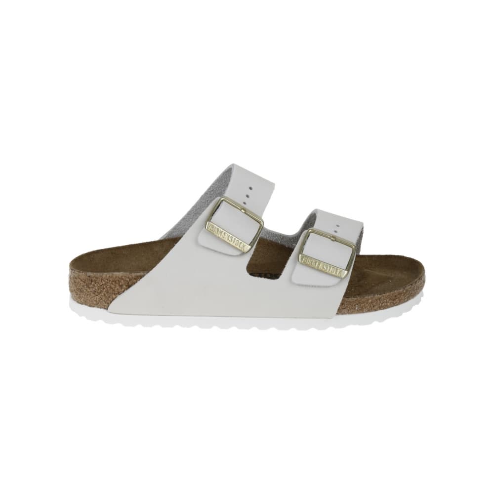 Birkenstock sandali donna arizona doppia fibbia in pelle bianco