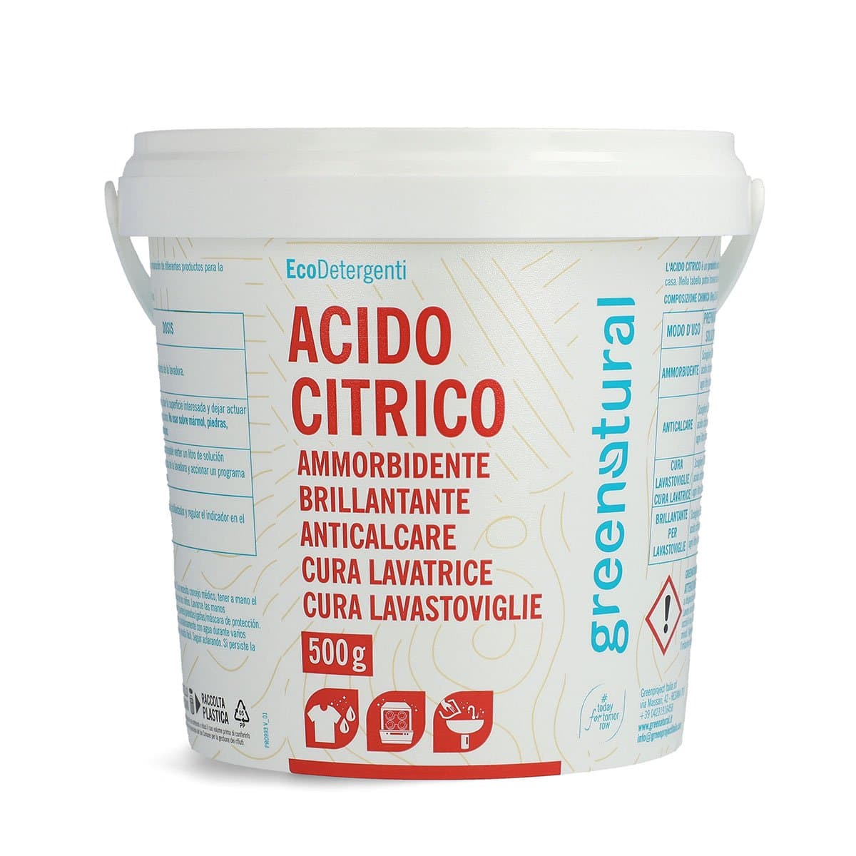Acido Citrico | Scegli il formato 500g o 2kg | Greenatural (Formato: 500gr)