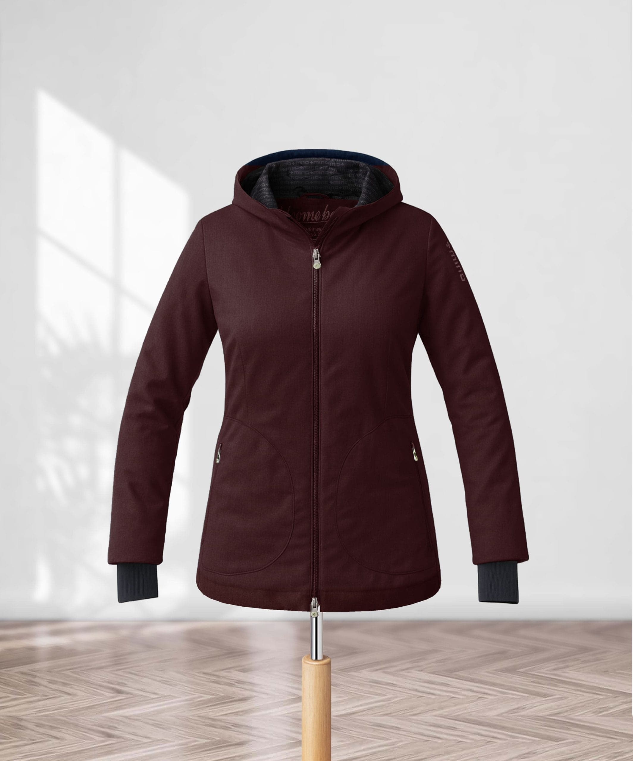 Woman Short Parka Vegan | +mino (Colore: Bordeaux, Taglia: XXL)