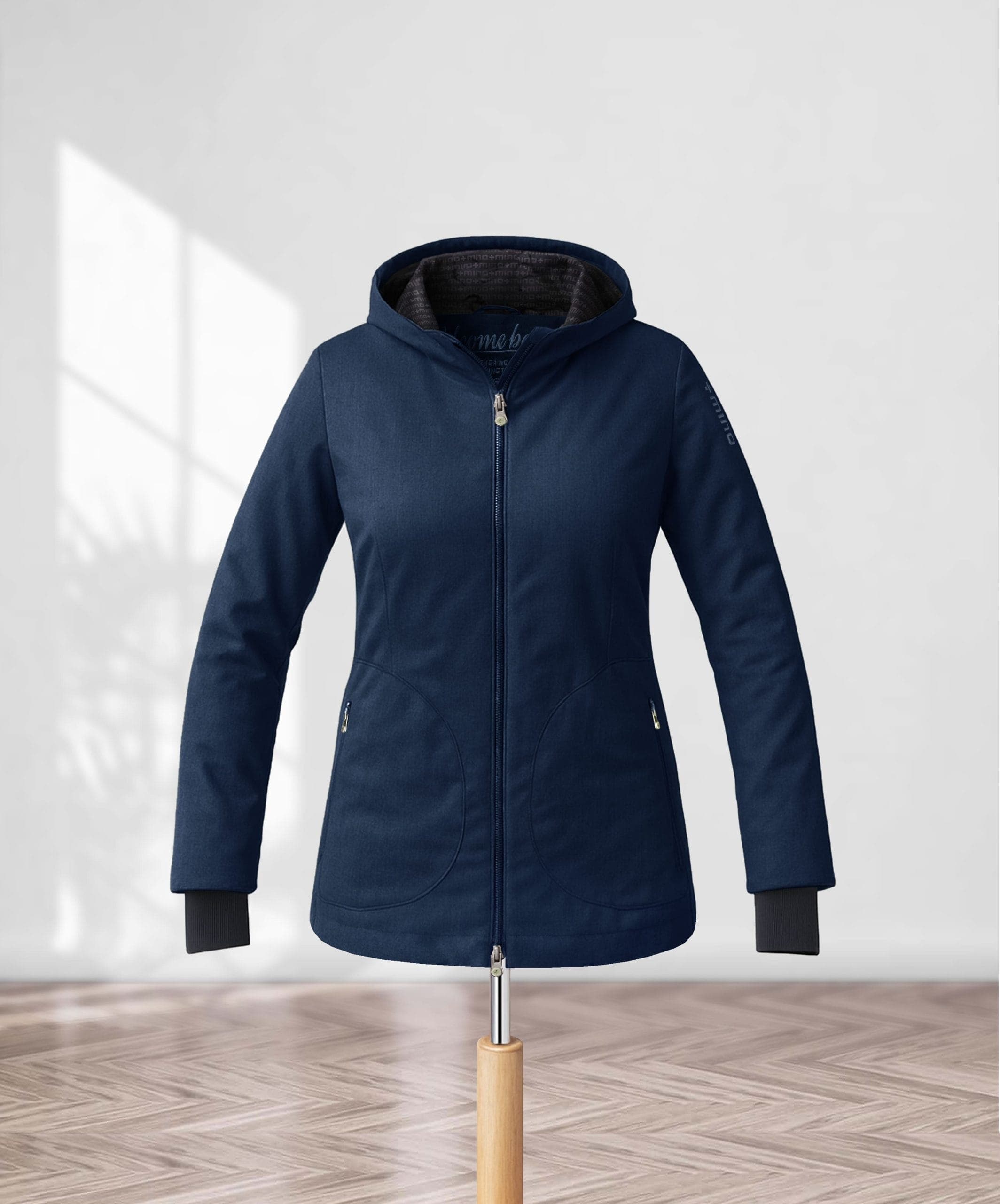 Woman Short Parka Vegan | +mino (Colore: Blu, Taglia: M)