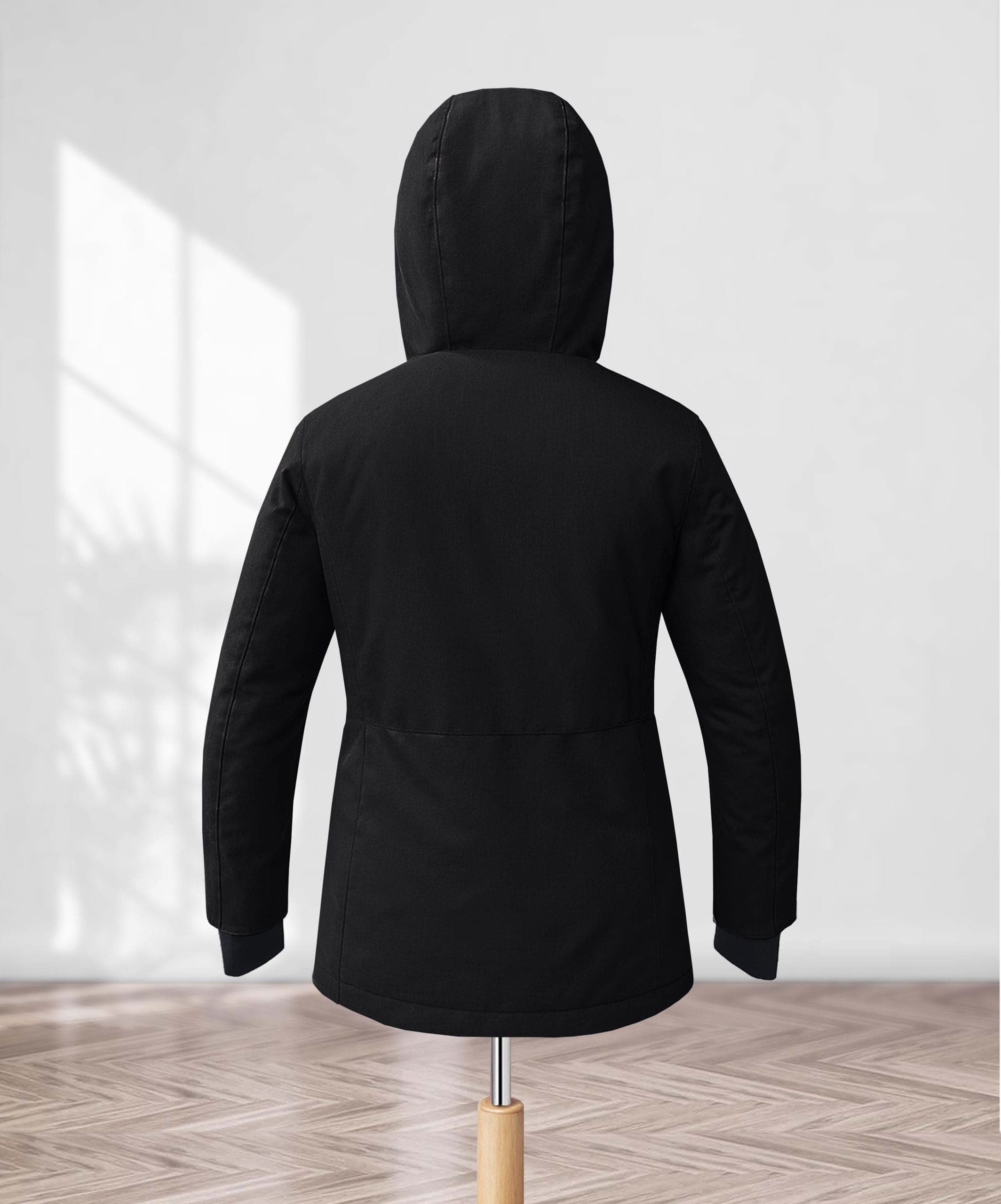 Woman Short Parka Vegan | +mino (Colore: Nero, Taglia: M)