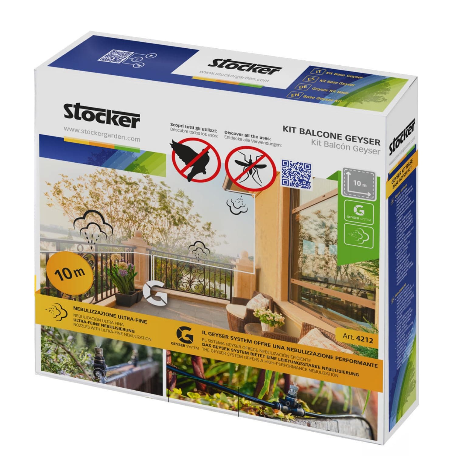 KIT BALCONE GEYSER TUBO DA 10 MT - Quantitativo: 1