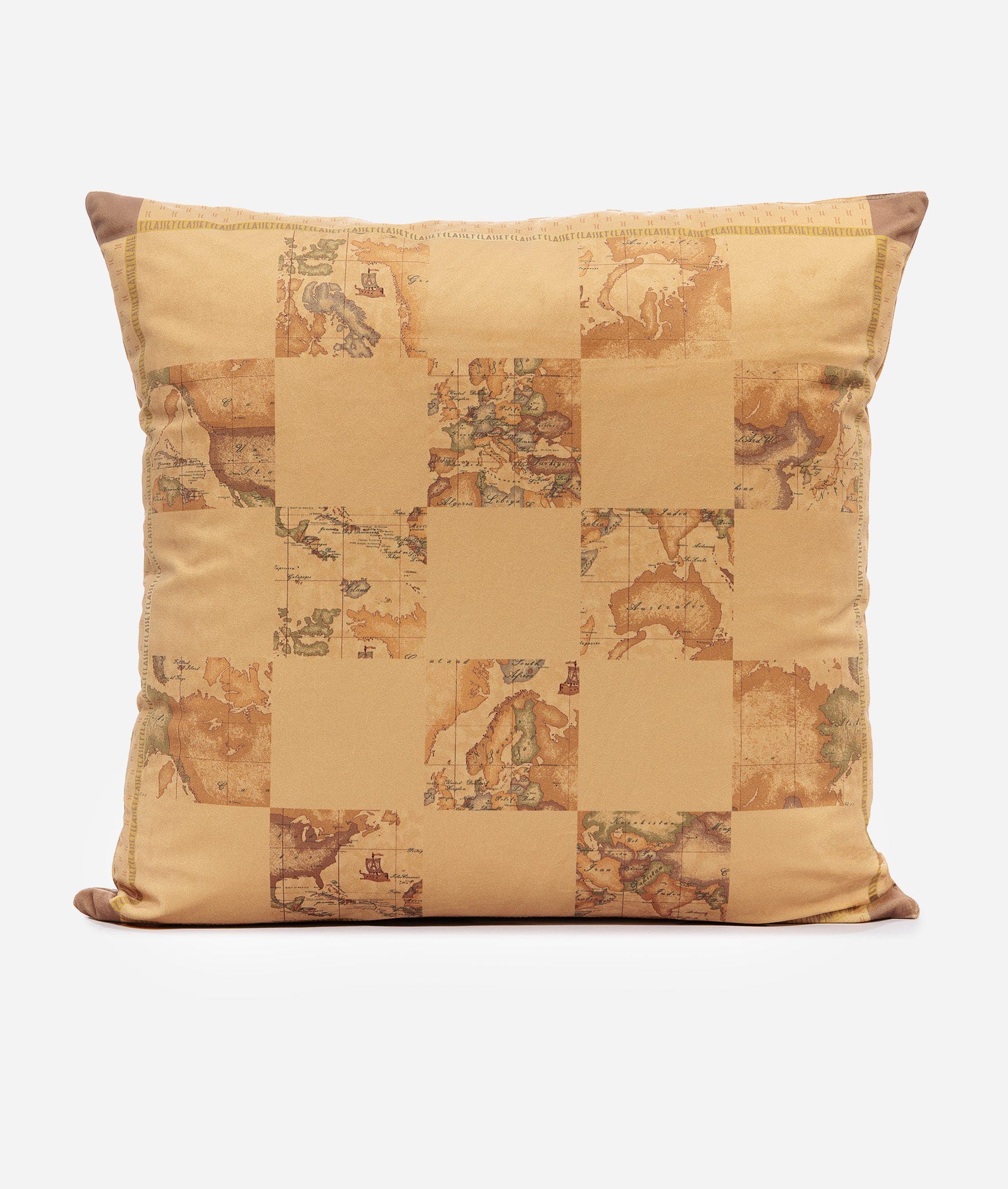 Cuscino in velluto di microfibra stampa Geo Classic Quadri