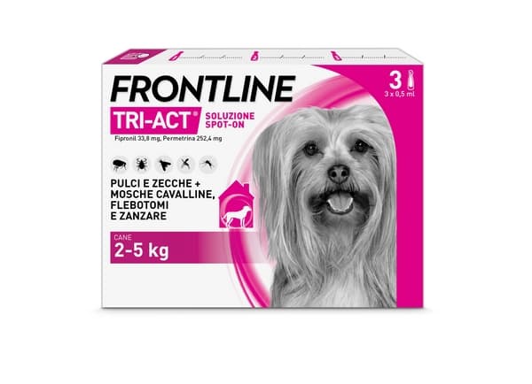 Tri-Act X3 Pipette Antiparassitario Cani E Cuccioli XS 2-5kg