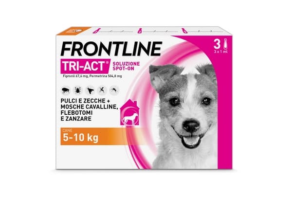 Tri-Act X3 Pipette Antiparassitario Per Cani E Cuccioli S 5-10kg