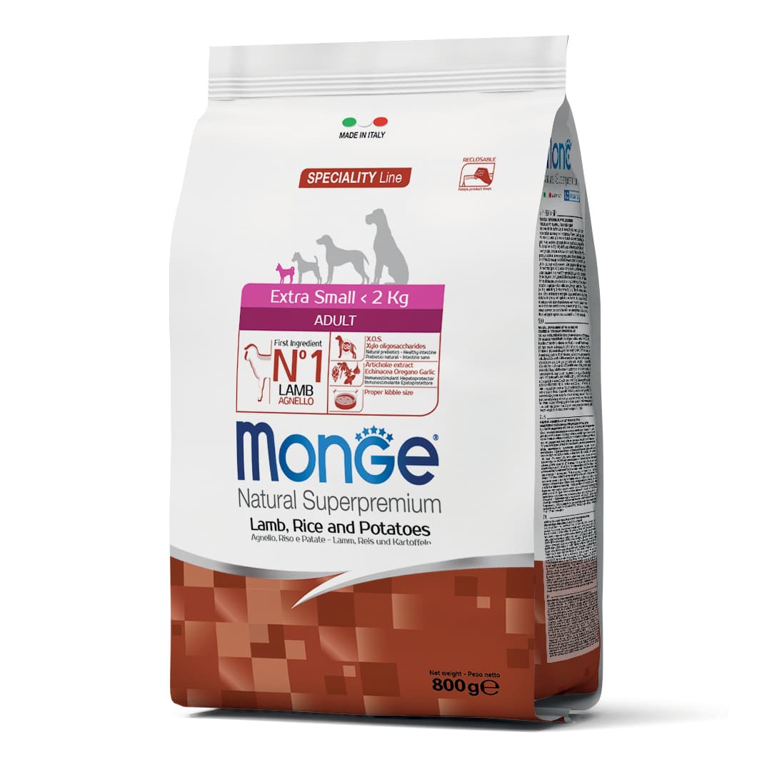 MONGE DOG ADULT XSMALL AGNELLO