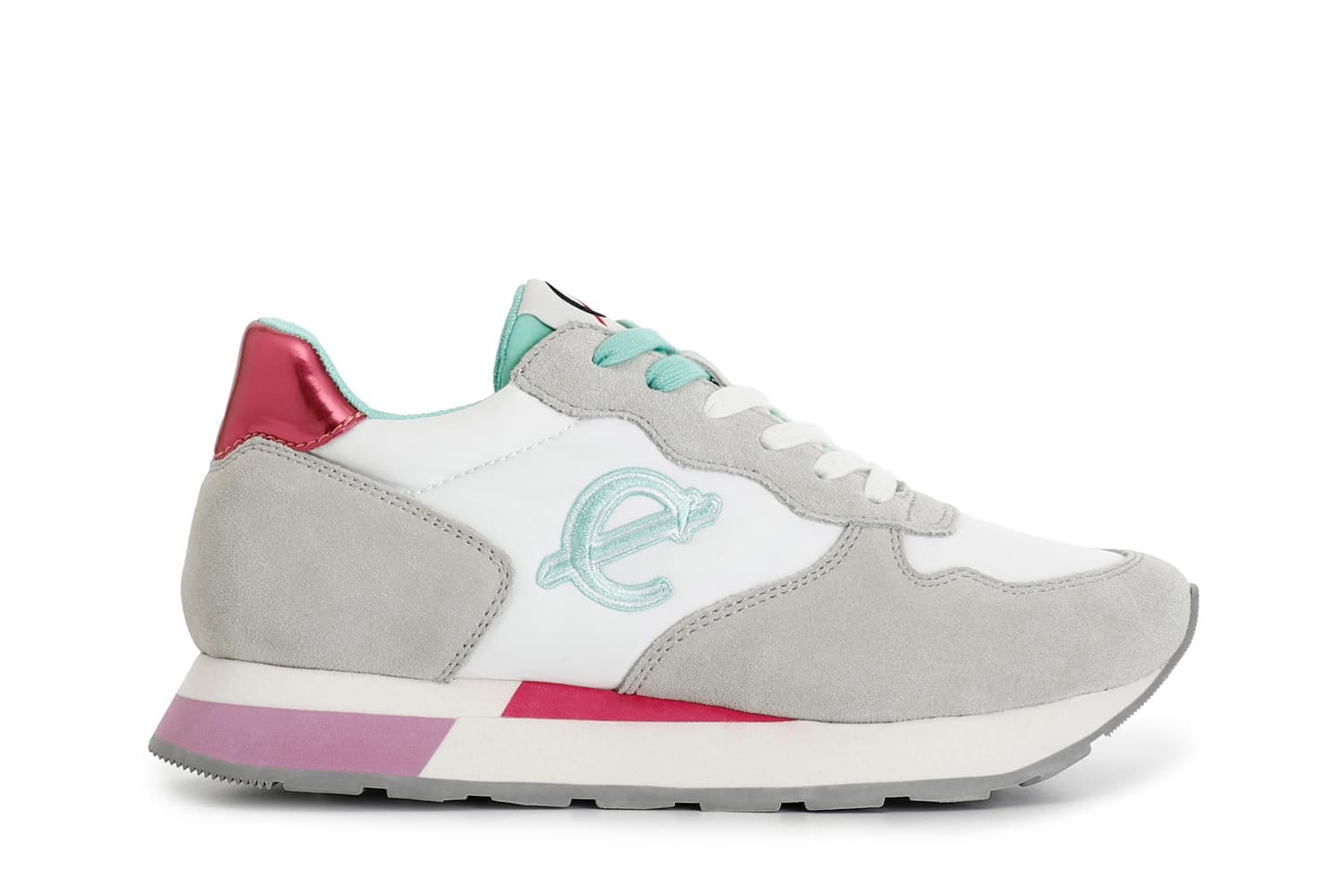 sneakers da donna in pelle scamosciata e tessuto off white 37