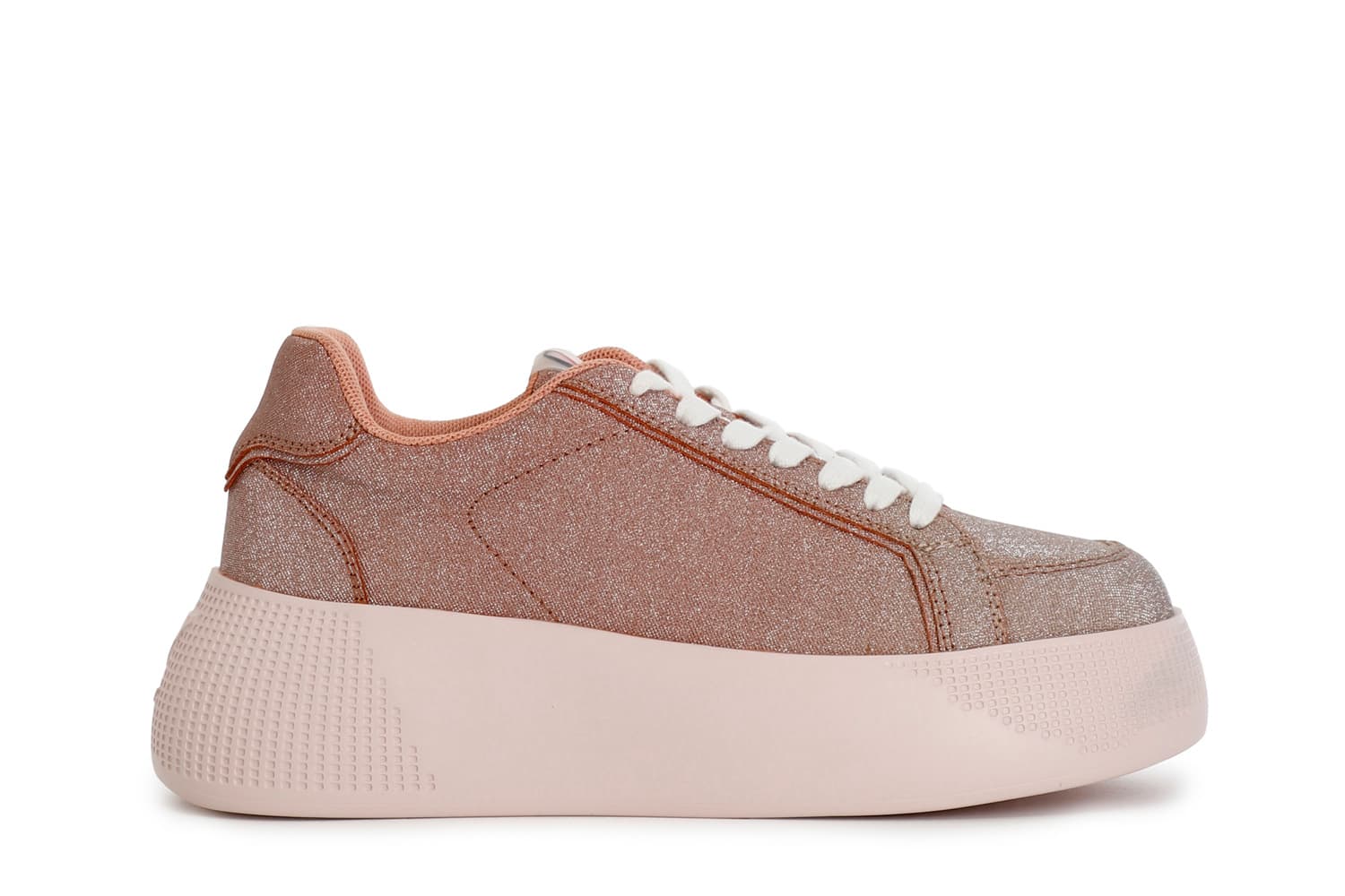 sneakers in glitter sfumato pesca 40