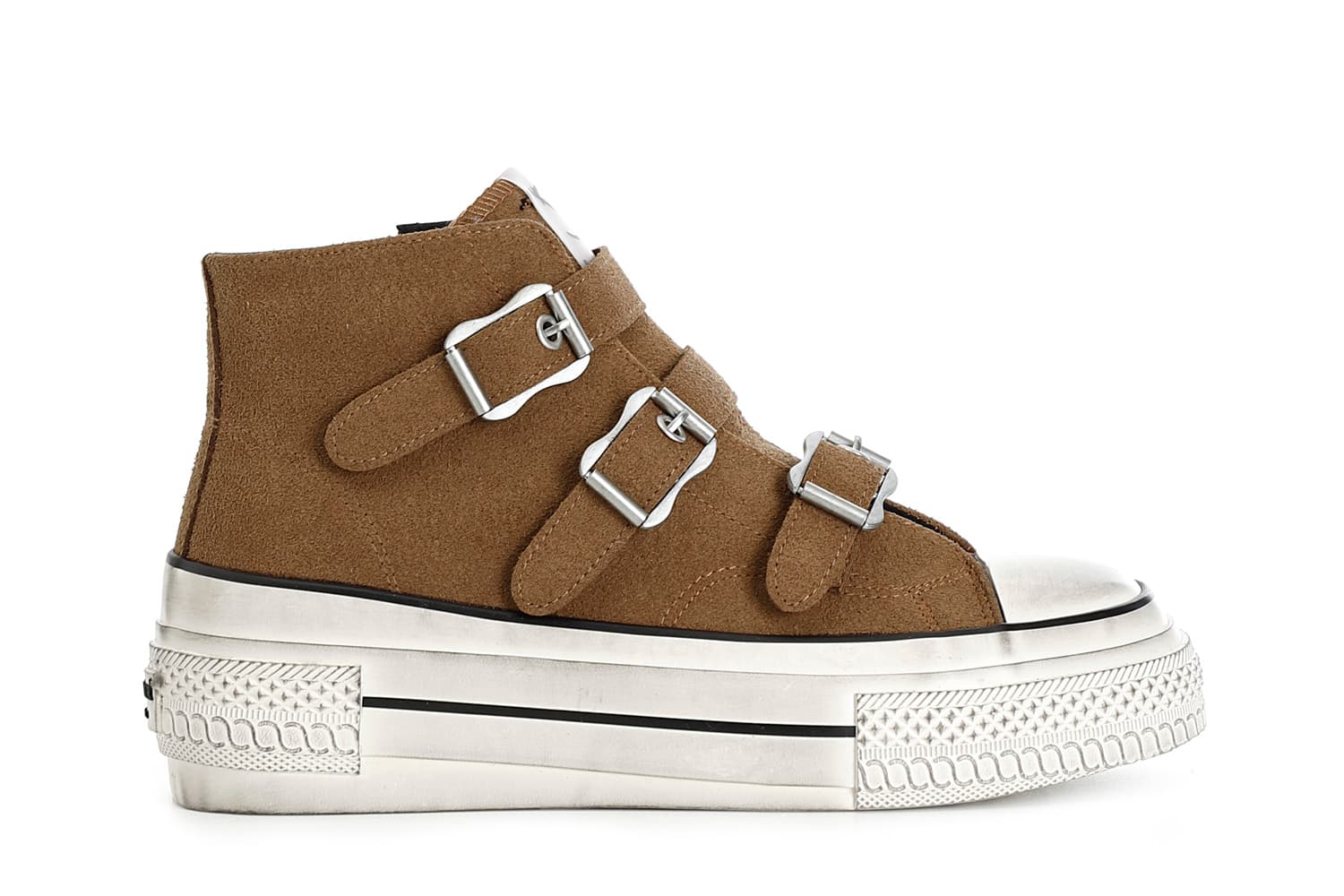 sneakers da donna mid 3 fibbie cuoio 35