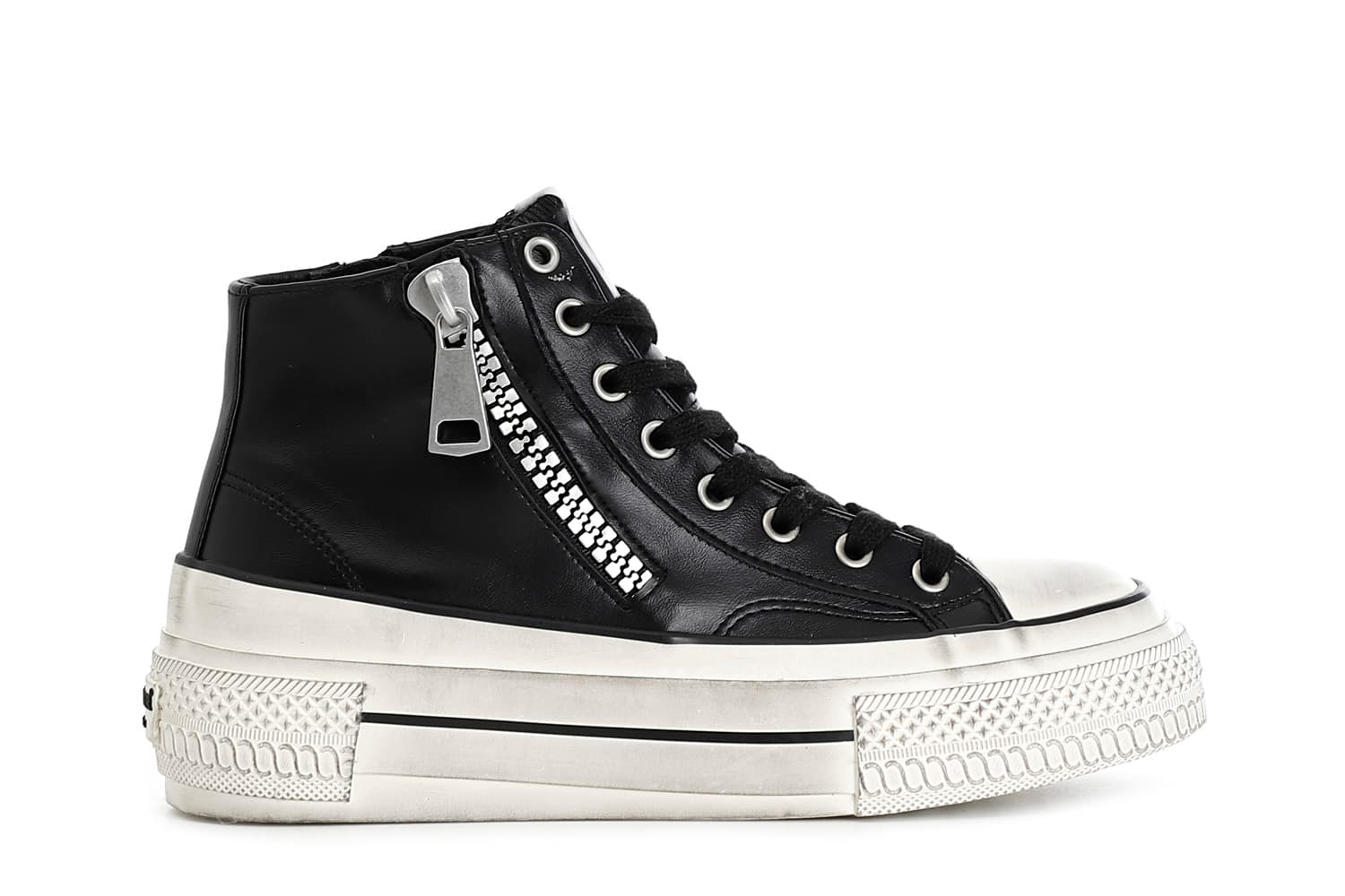 sneakers da donna mid con cerniere nero 37