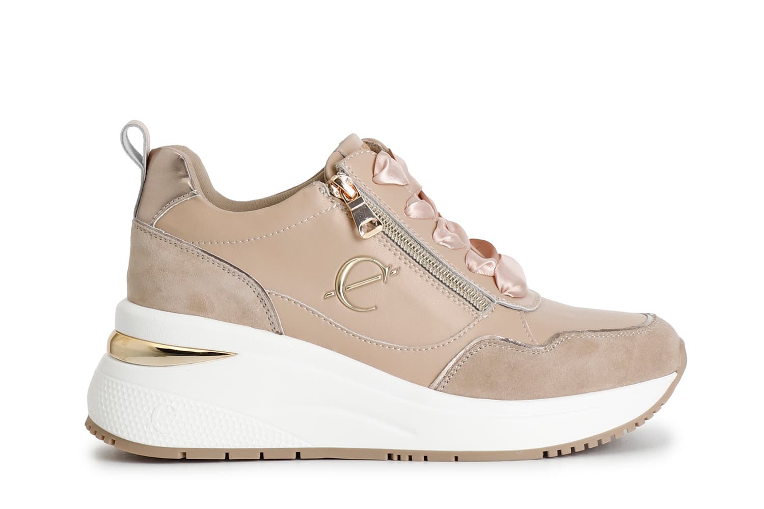 running allacciata con zip nocciola 38