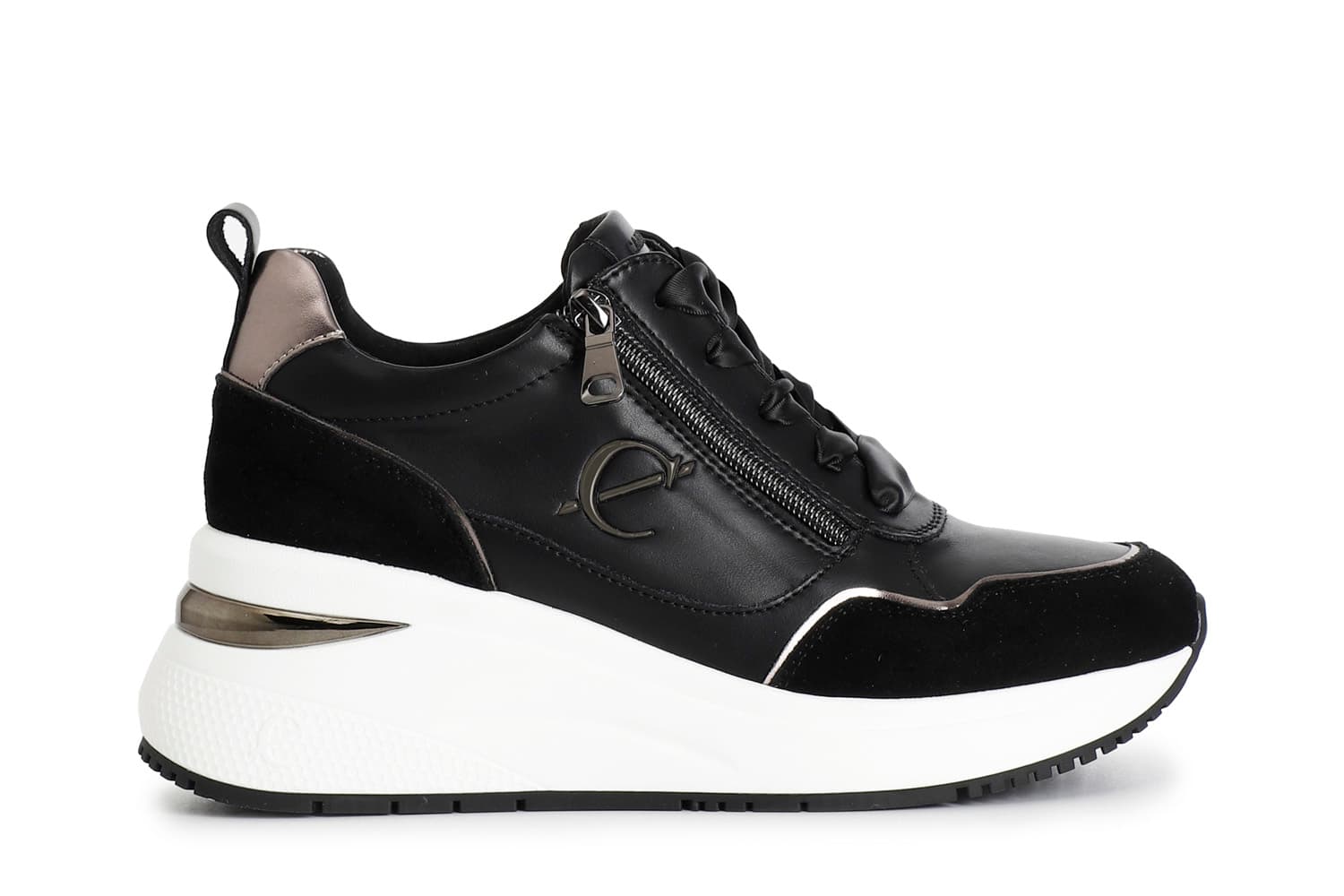 running allacciata con zip nero 40