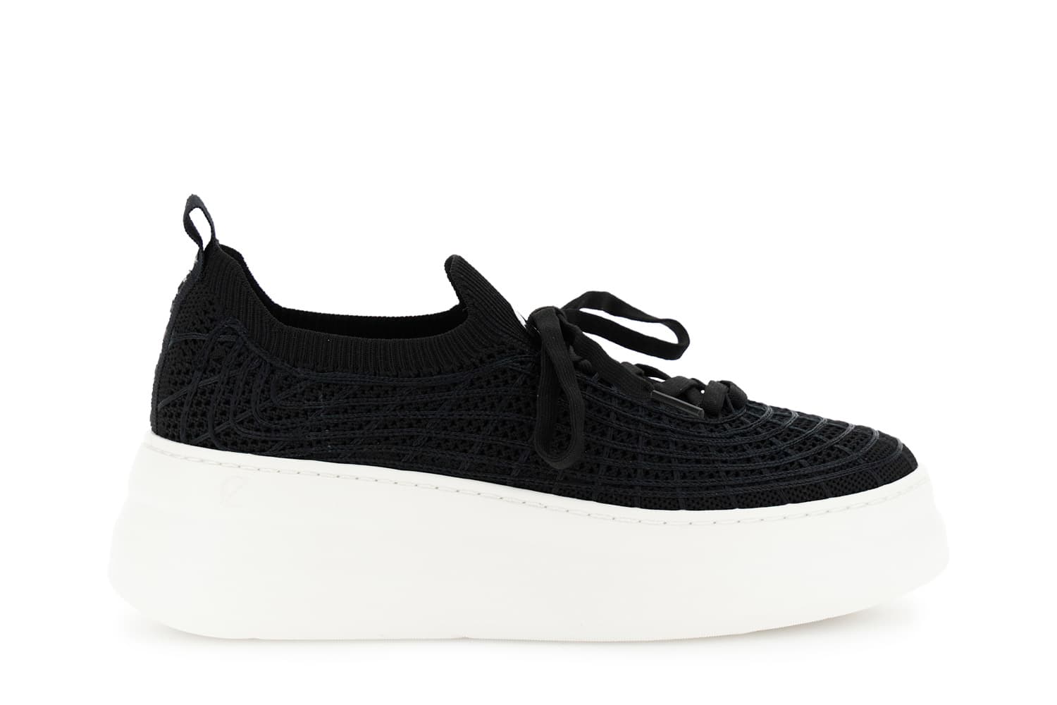 sneakers slip-on con lacci nero 36