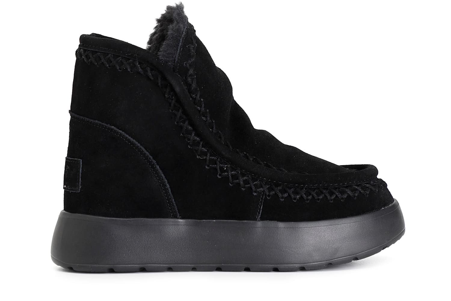 tronchetto da donna in pelle scamosciata nero 41