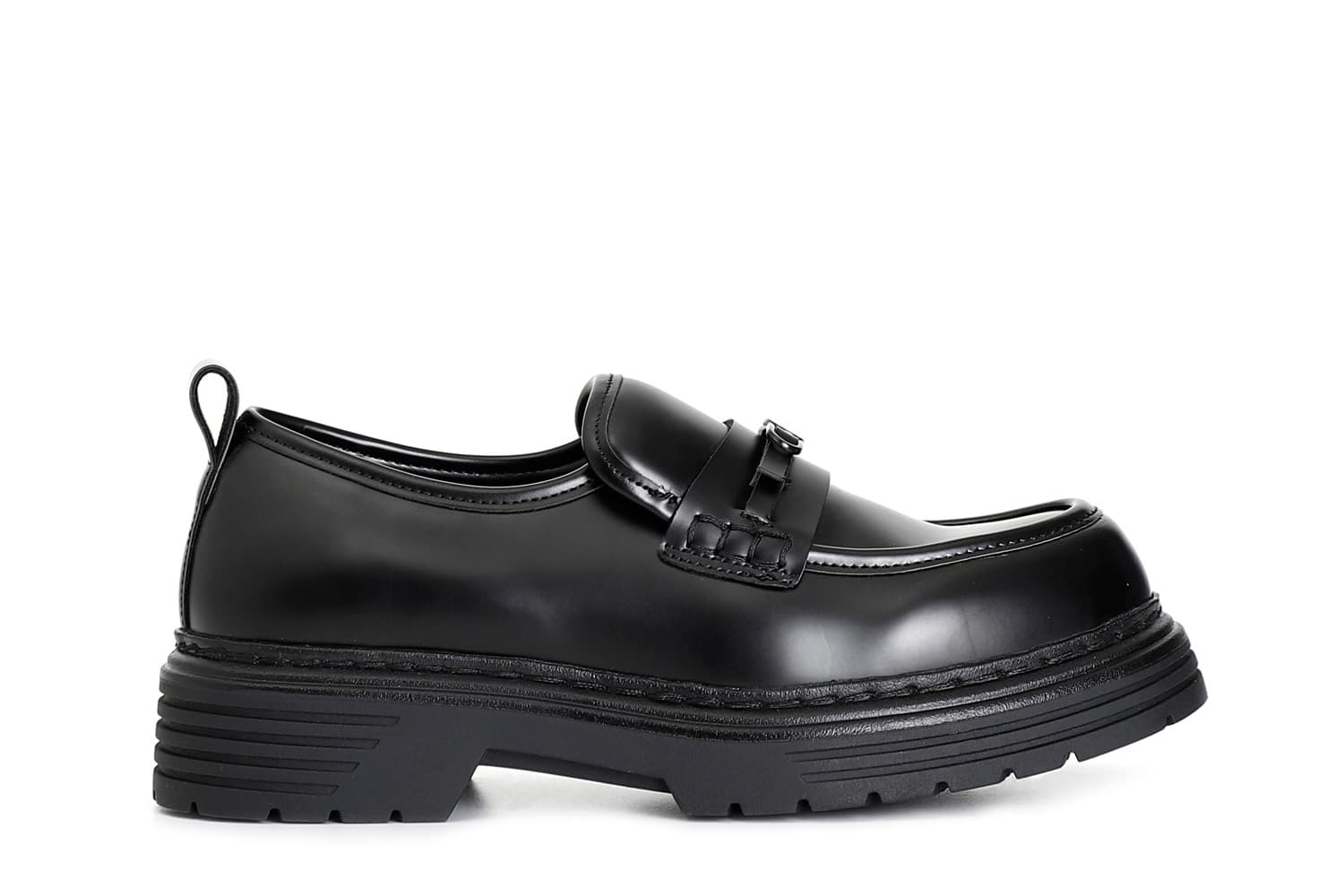 mocassino da donna in similpelle spazzolato nero 41