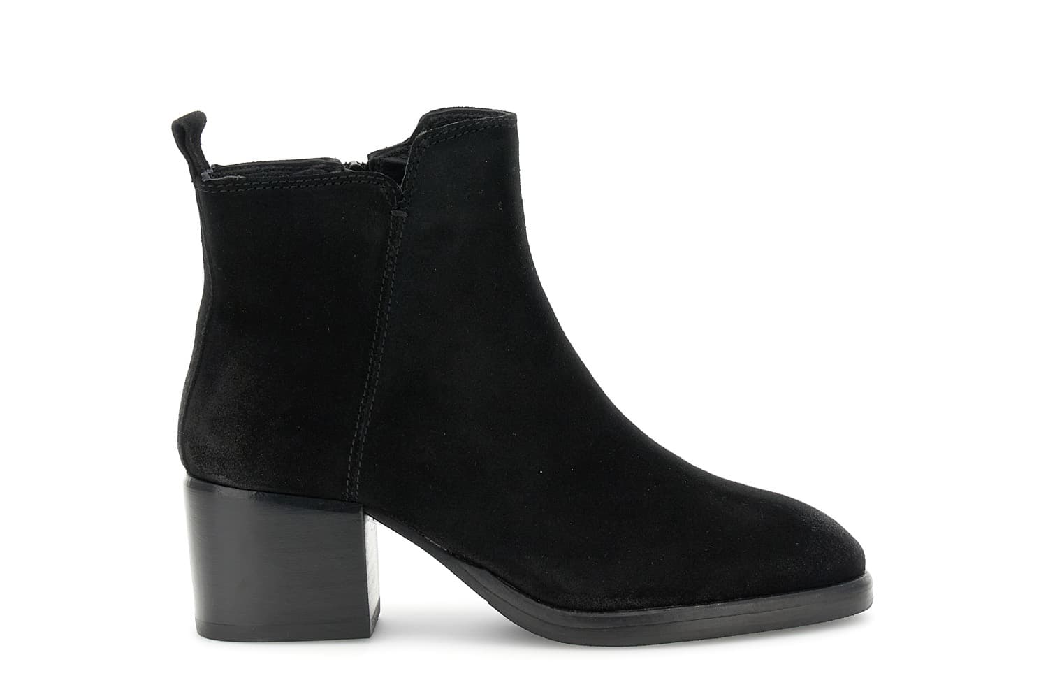tronchetto da donna filoforma in pelle scamosciata nero 36