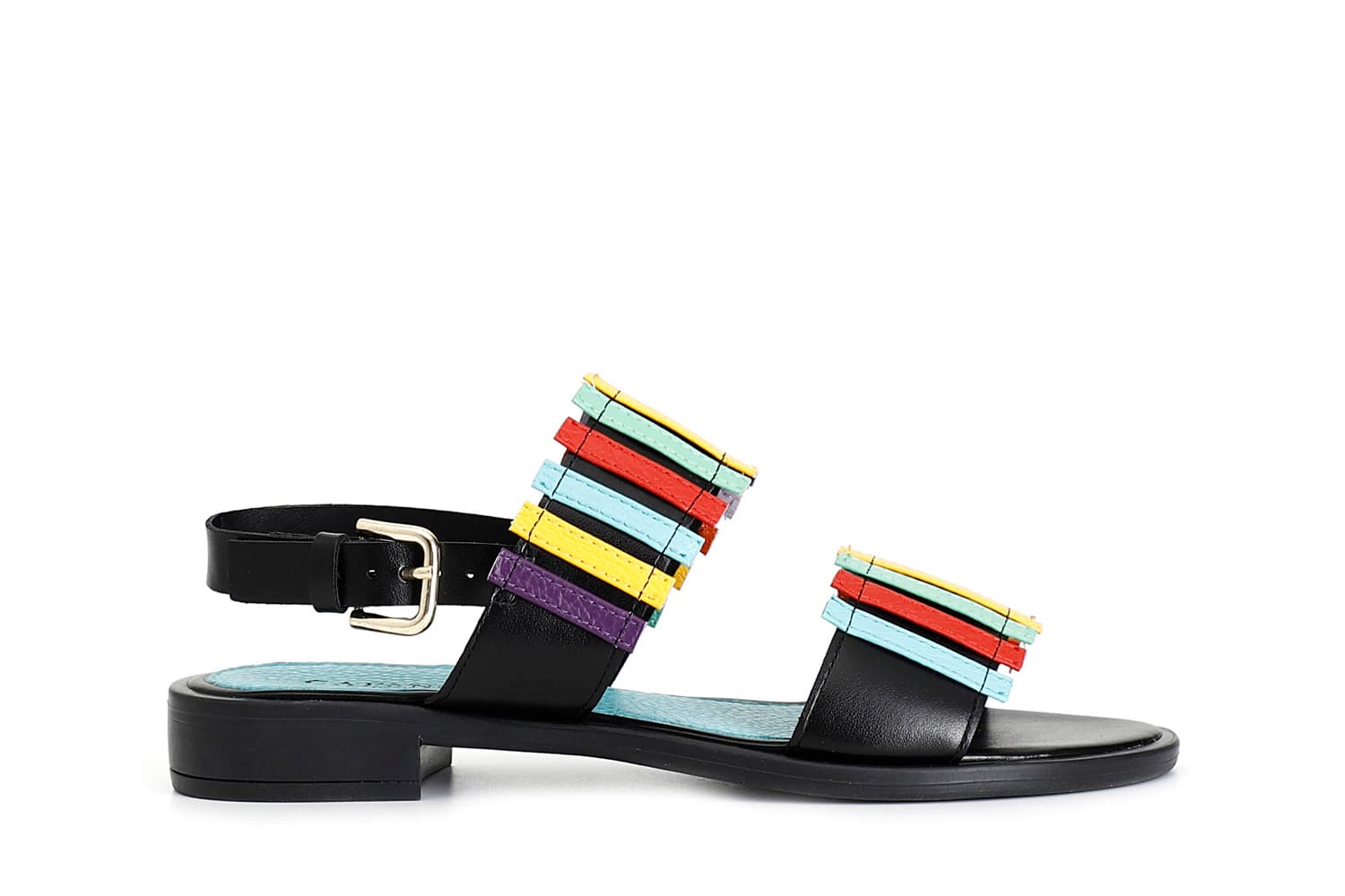 sandali frate con tomaia multi listini multicolor 37