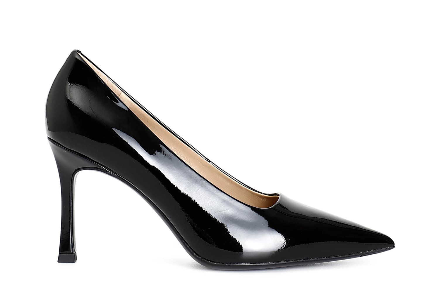 décolleté in vernice nero 35