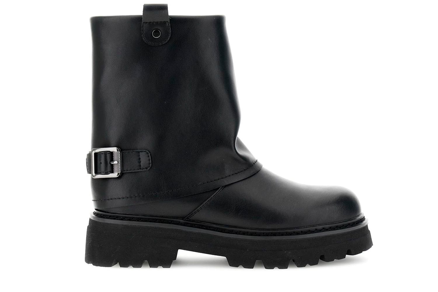 tronchetti in pelle rivestita con ghetta nero 37