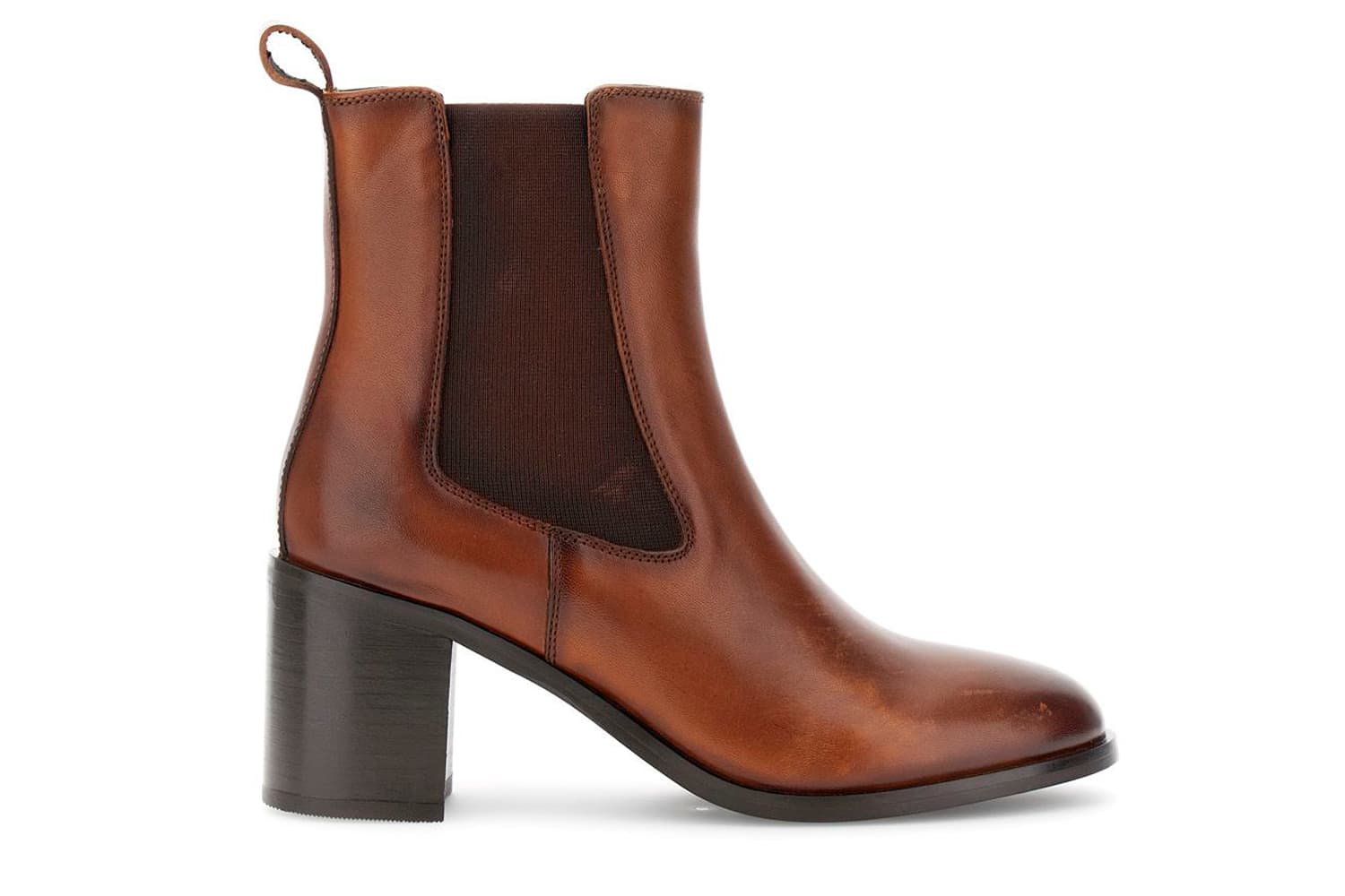 tronchetti in pelle con elastici cuoio 39