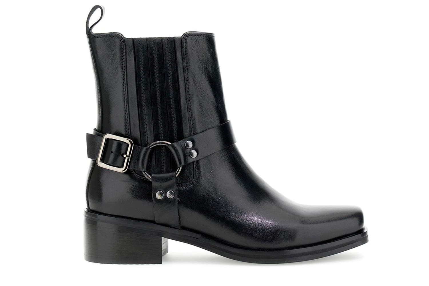 tronchetti in pelle con sperone nero 37