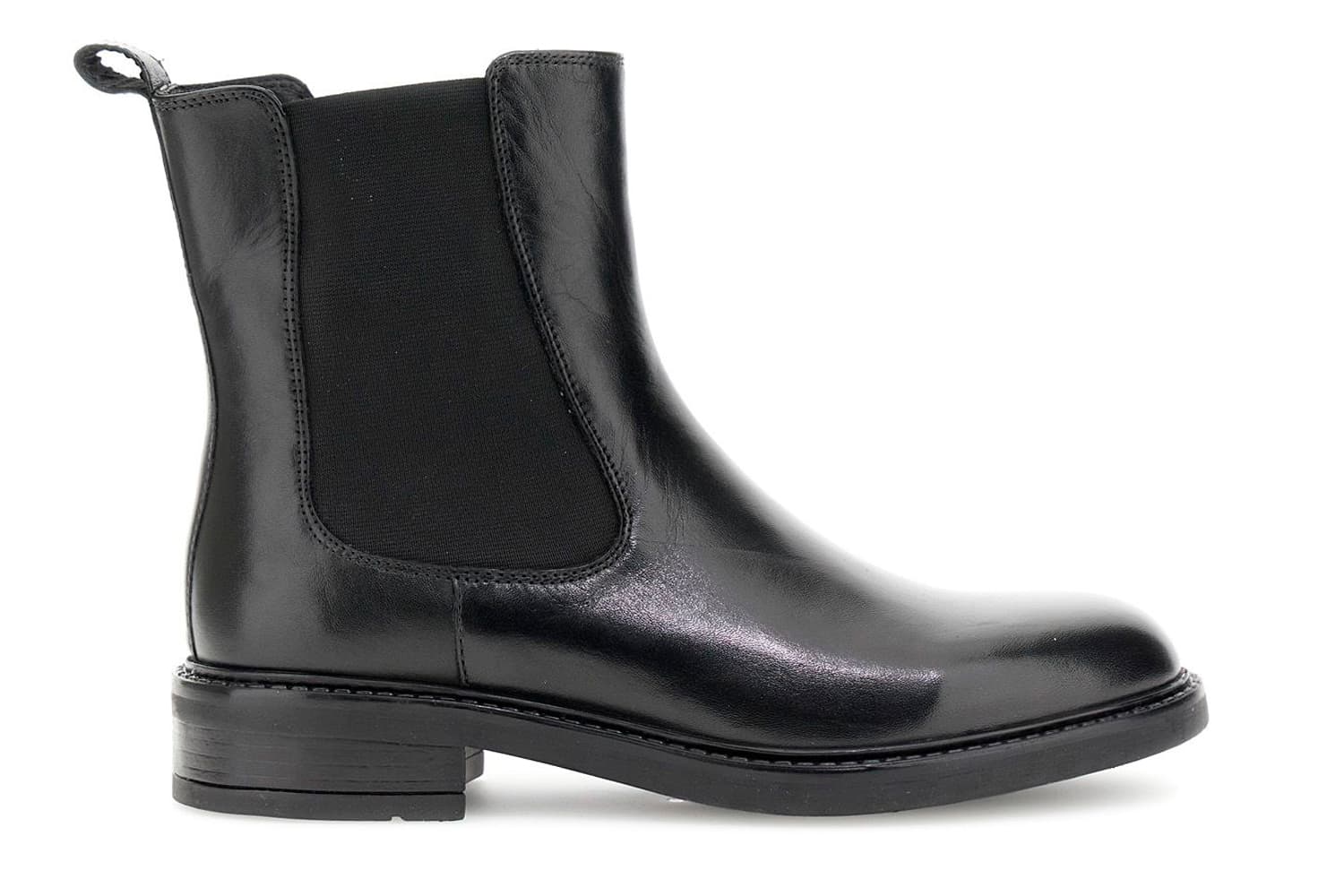 tronchetti in pelle con elastici nero