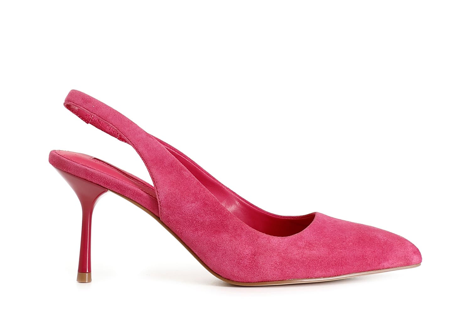 décolleté in camoscio aperta dietro fuxia 39