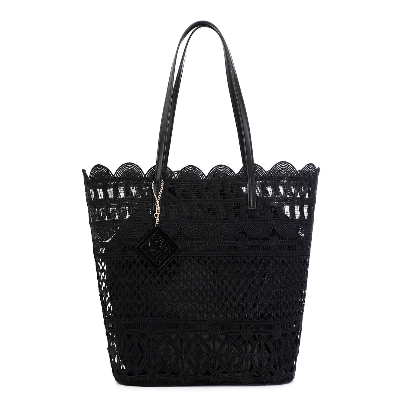 shopping in pizzo con charm nero