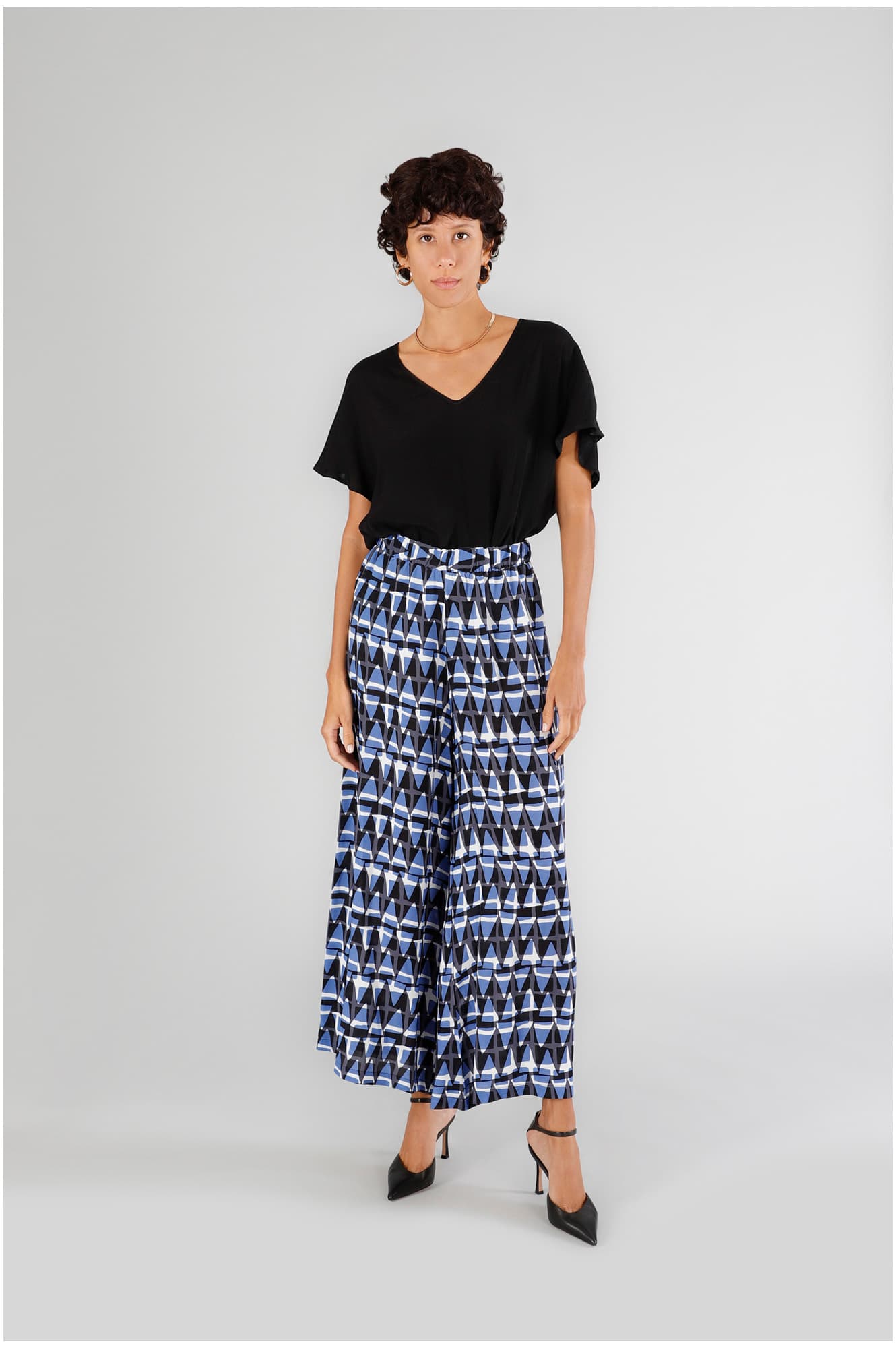 pantaloni palazzo stampato etnica xl