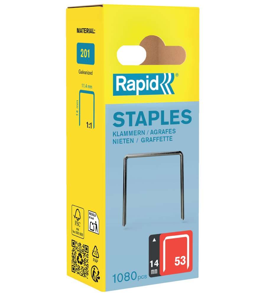 Rapid Graffe a Filo Sottile 14 mm Acciaio Zincato - 1080 pezzi