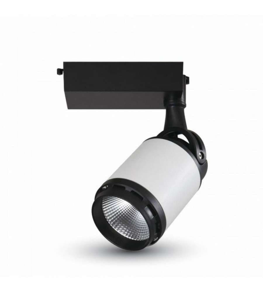 Faretto LED da Binario 35W Colore Nero e Bianco 6000K