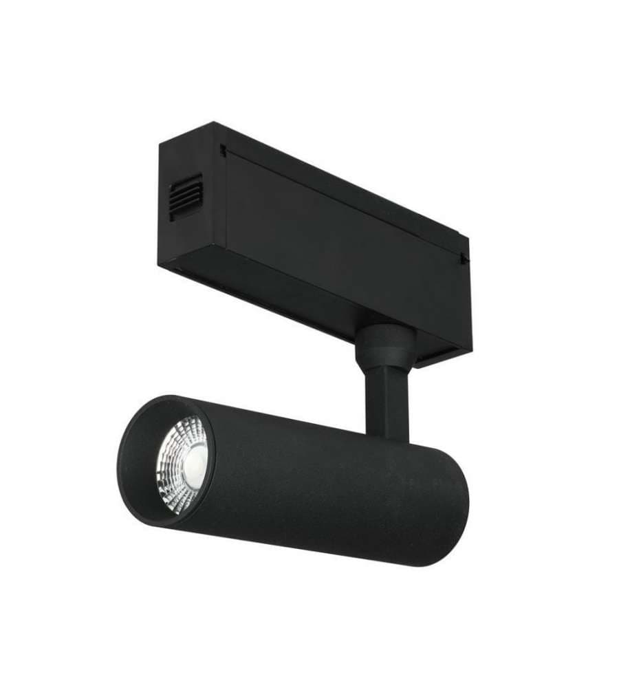 Faretto LED COB da Binario Magnetico 15W 24V UGR<19 Colore Nero 4000K IP20 CRI>90