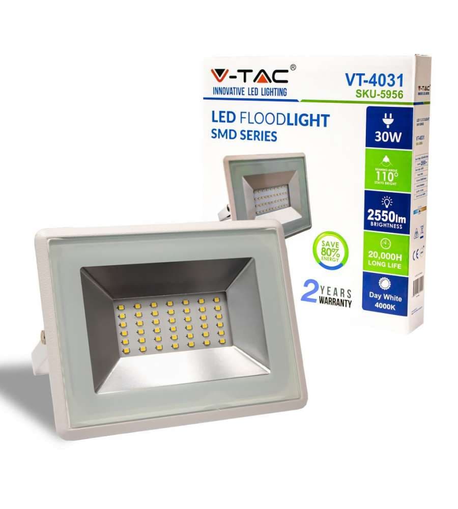 Faro LED SMD 30W E-Series Colore Bianco 4000K IP65