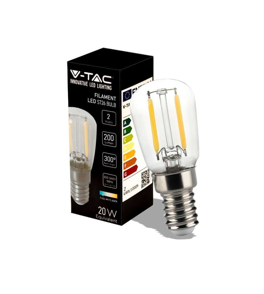Lampadina LED E14 2W ST26 Filamento 6500K