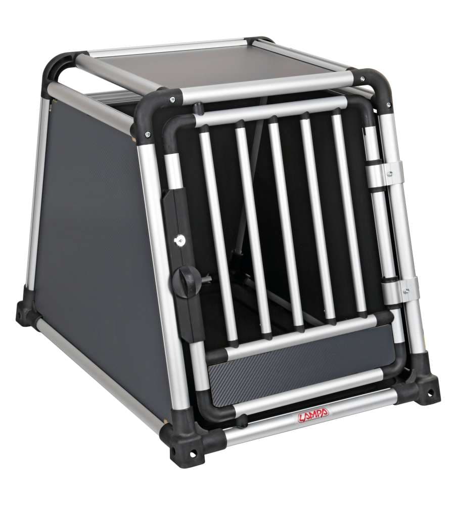 Premium, Trasportino In Lega Di Alluminio, Specifico Per Il Trasporto Di Animali In Auto - Type 6 - 55 X 77 X H 60 Cm
