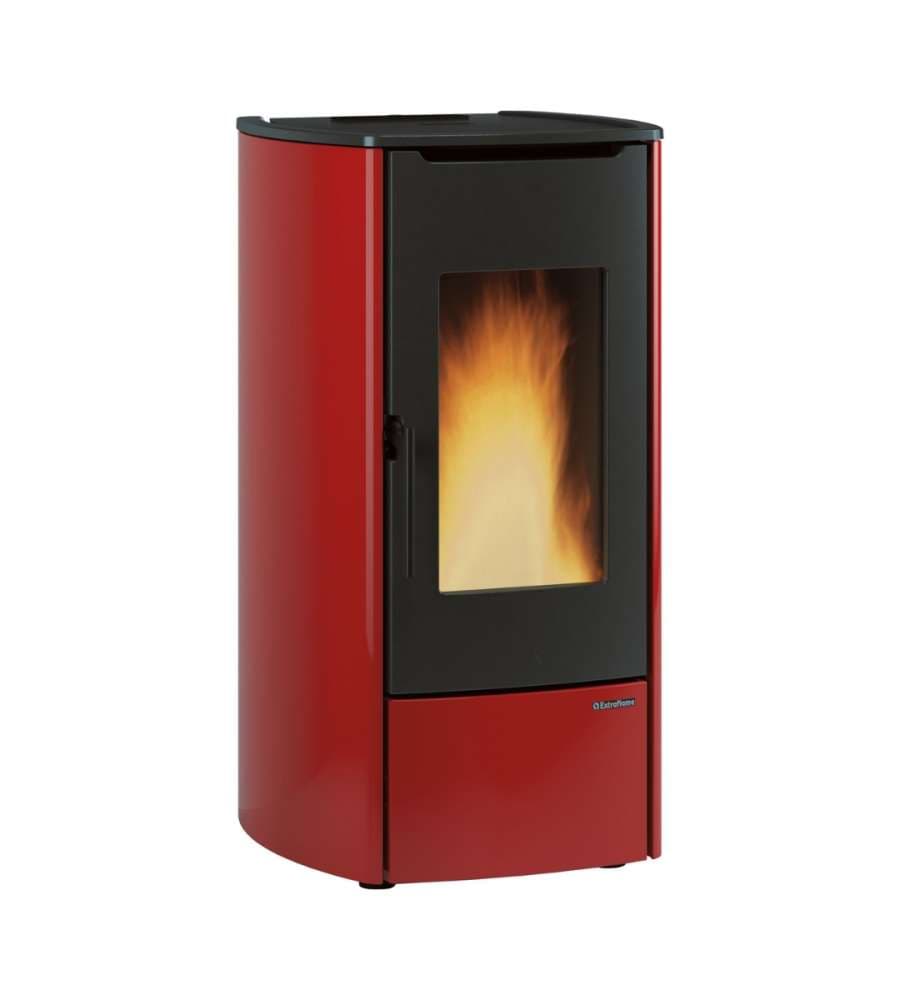 Extraflame Termostufa Pellet Marina Idro H11 Bordeaux 14,8kW 55x104cm