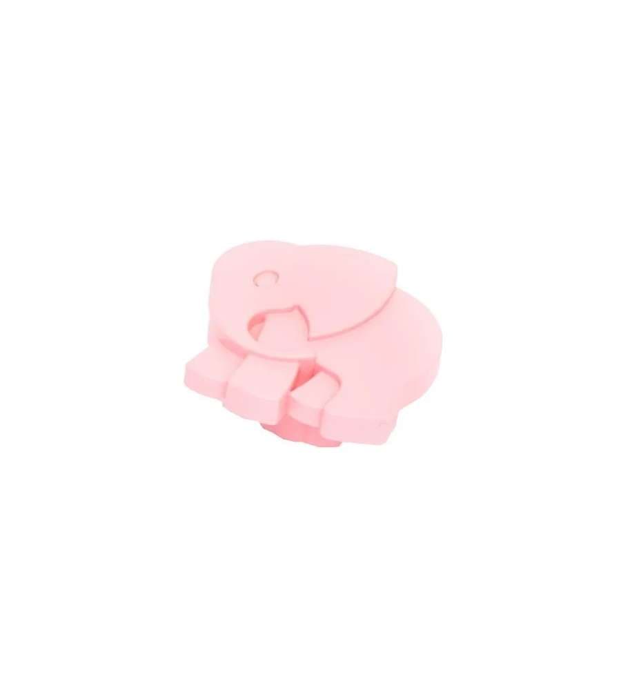Pomolo Elefante Plastica Rosa