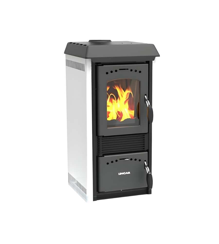 Lincar Stufa a Legna Gioia Bianca - 6,6 kW - 42x46x88 cm