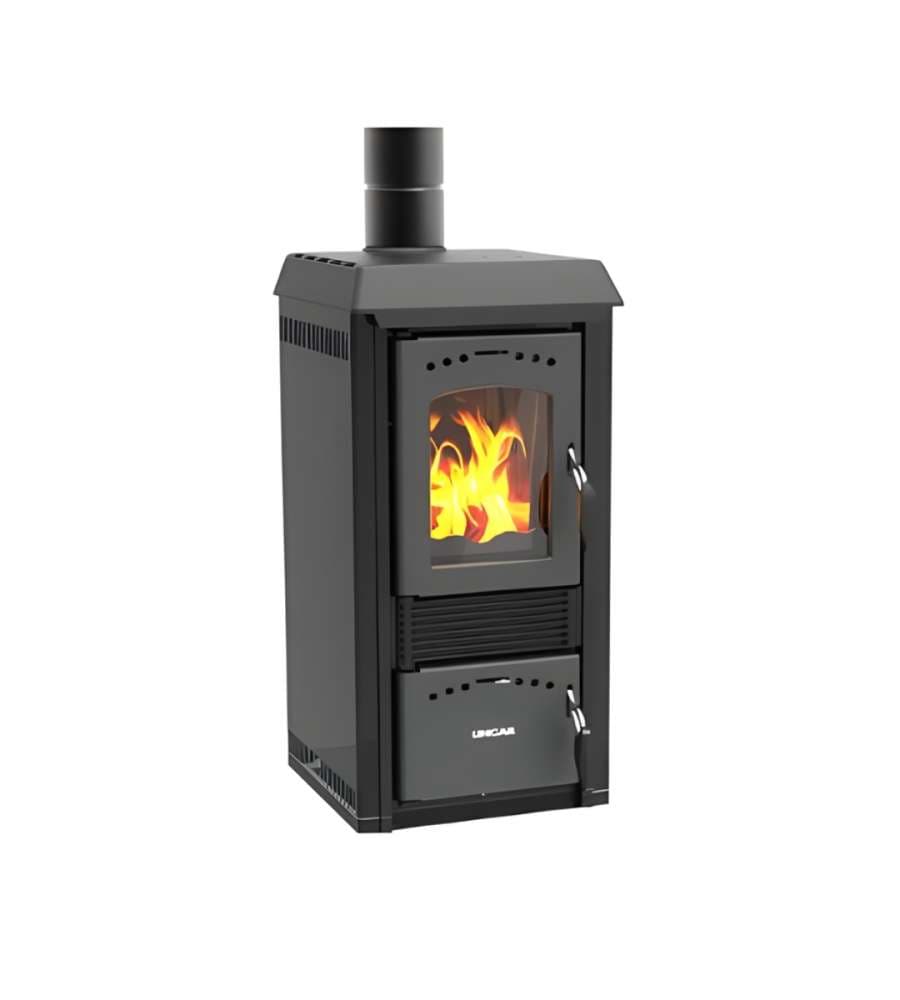Lincar Stufa a Legna Gioia Antracite - 6,6 kW - 42x46x88 cm