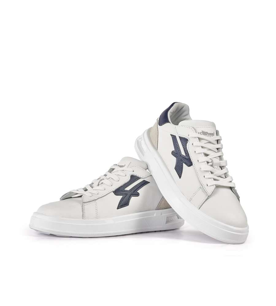 U-Power Scarpe Basse Urban Blair - Tomaia in Pelle - Bianche - N. 44