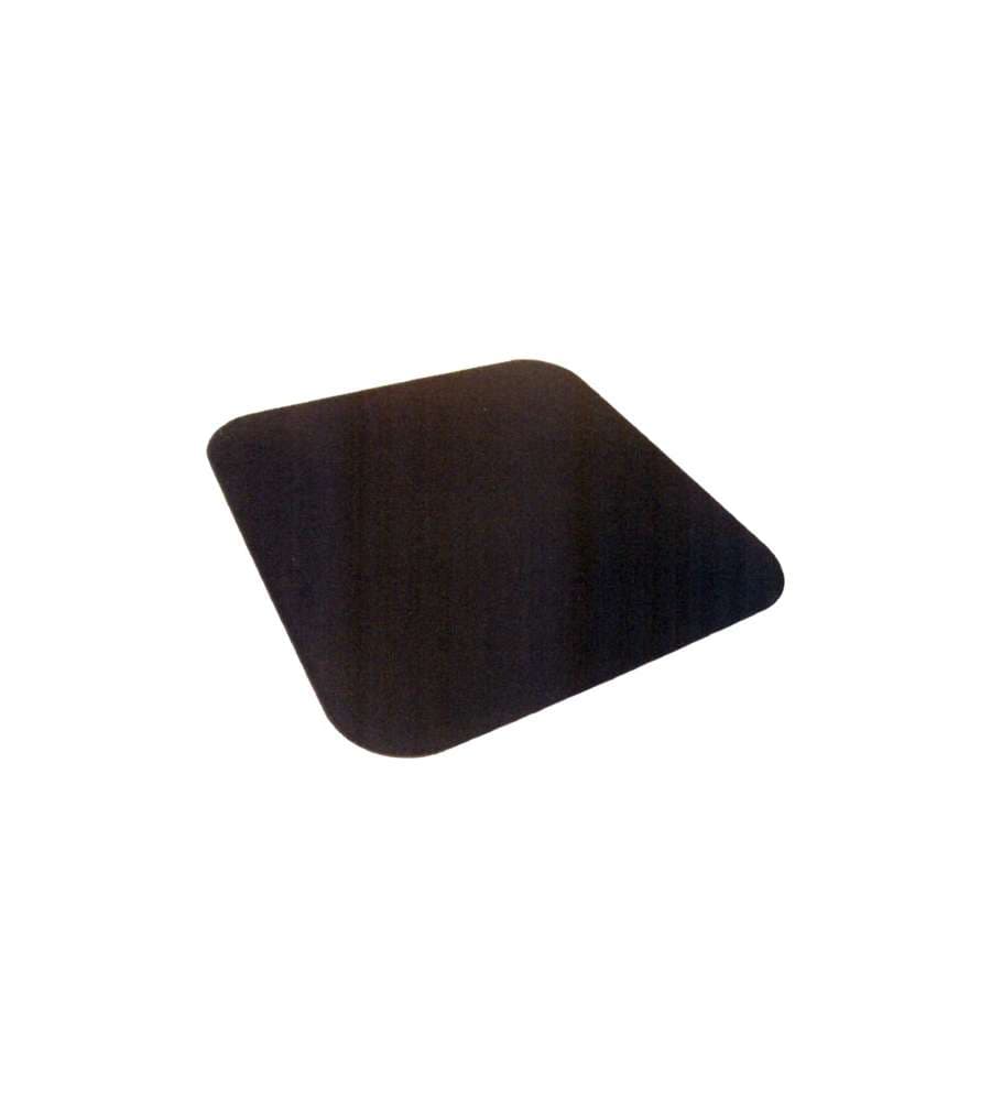 Pedana Quadrata per Stufe in Acciaio - Nero - 79x79 cm