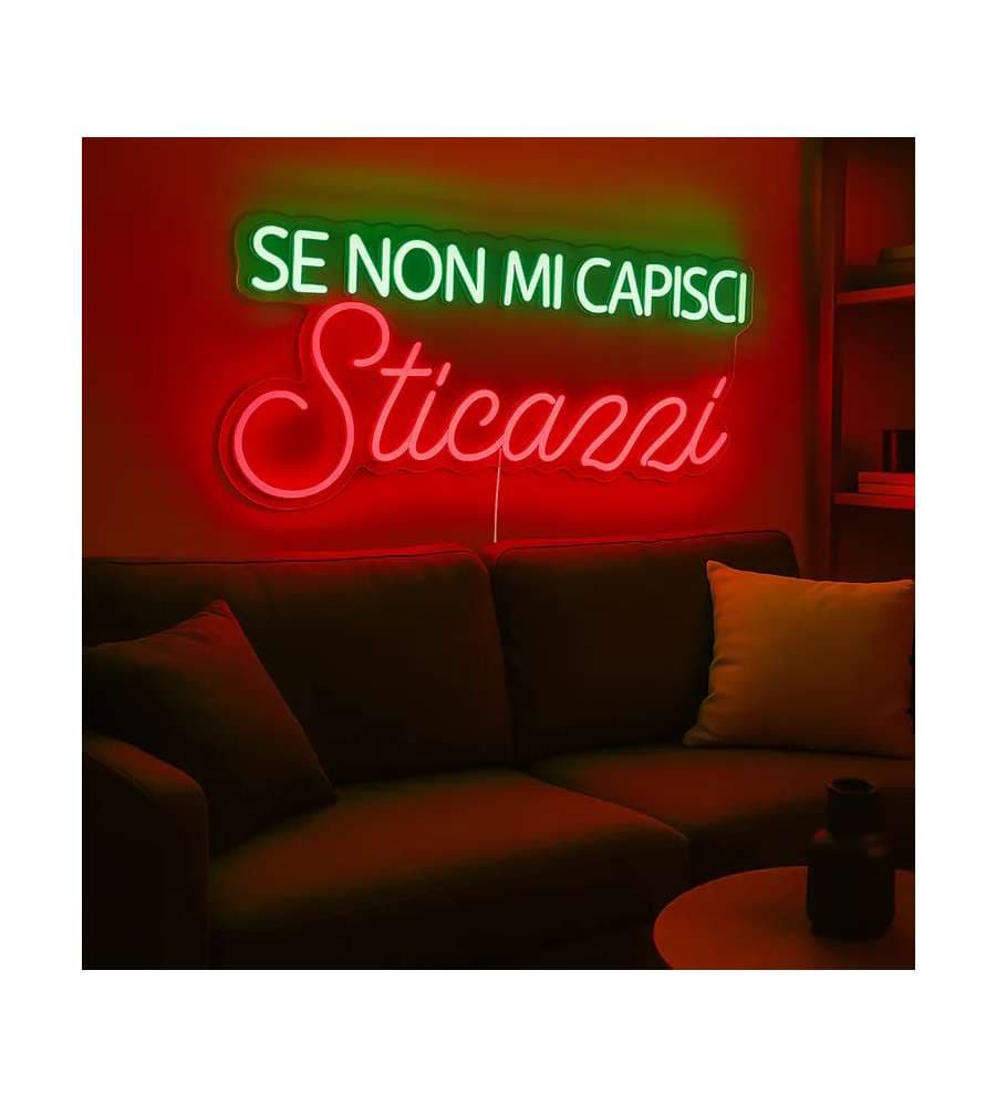 Insegna Luminosa - Se non mi capisci - LED Neon Multicolore 65x34 cm