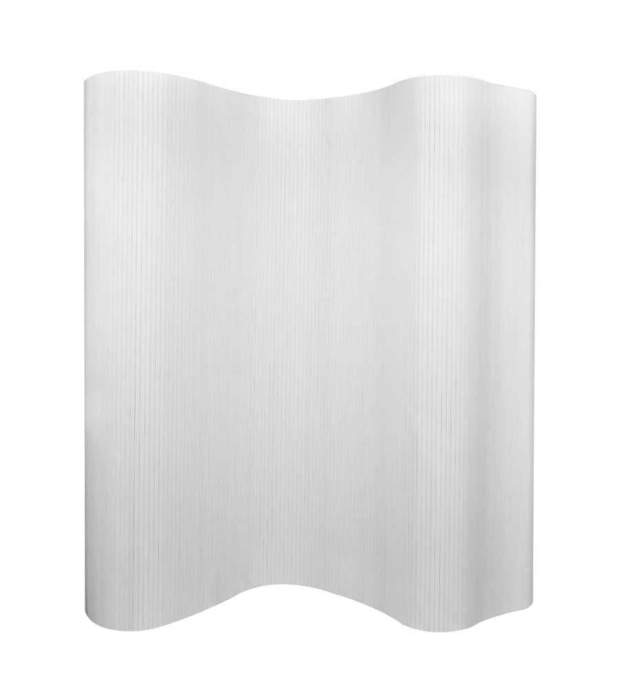 vidaXL Pannello Divisore in Bambù Bianco 250x165 cm - Separè Pratico